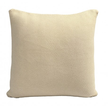 Knitted cotton pillow Coconut Milk - Chic Mic