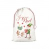Storage bag in cotton - Joyeux Noël (lutin)