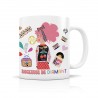 Mug ceramic 350ml - Coeur de rockeur (rockeuse)