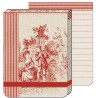 Pocket carnet de notes (élastique rouge) - Toile