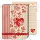 Pocket Carnet Notes (élastique rouge) 'Stripe Heart'