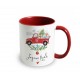 Mug ceramic 350ml (red inside and handle) - Joyeux Noël (pick-up)