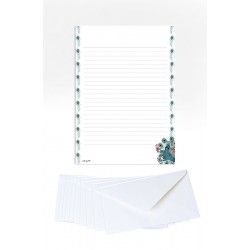 Papier à lettres (20 feuilles&10 enveloppes) - Paon