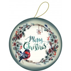 Set 12 boules de Noël papier mâché à garnir - Merry Christmas