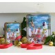 Deep  rectangular tin box - Peter rabbit Christmas