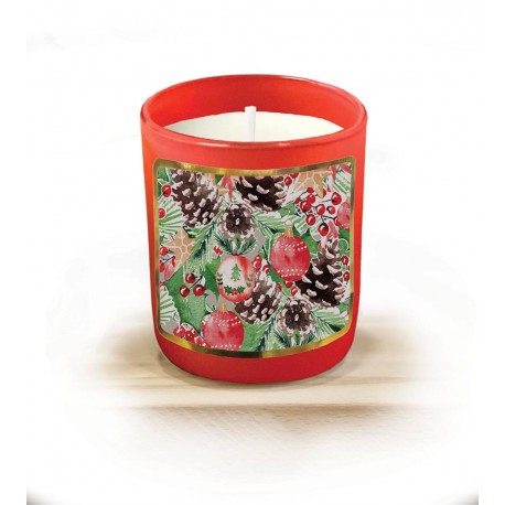 Bougie parfumée 220gr en verre - Noël floral