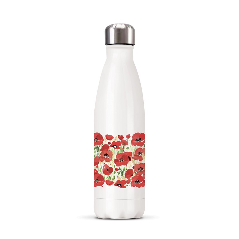 Gourde isotherme 350 / 500 / 750 / 1000 ML PERSONNALISABLE (Full Soft Rouge)