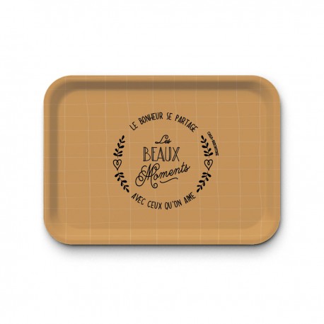 Tray recycled kraft (42x30 cm) - Les beaux moments