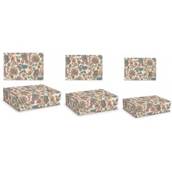 Set de 3 boîtes rectangulaires gigognes GM - Vintage Tapestry