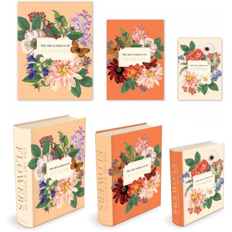 Set de 3 boîtes livres gigognes GM - Books of Flowers