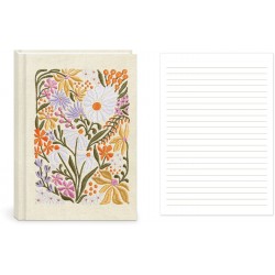 Carnet de notes couverture en tissu & brodée - Flower Market (Wildfl)