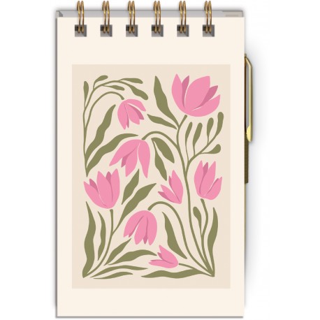 Spiral notepad with pen (Tulip)- Flower Market