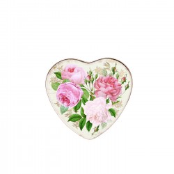 Heart tin box small - Nostalgia (Roses)