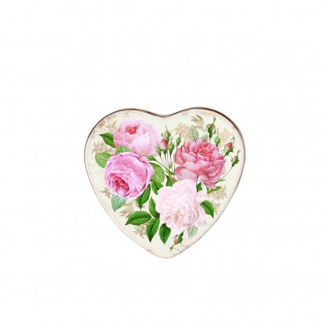 Heart tin box small - Nostalgia (Roses)