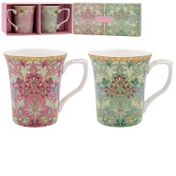 Coffret 2 mugs en porcelaine - Mix Hyacinth