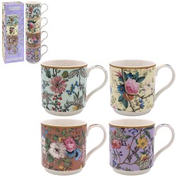 Coffret 4 mugs empilables en porcelaine - William Kilburn