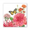 Luncheon napkin - Dahlias