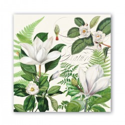 Pochette de 20 serviettes carrées - Magnolia Petals