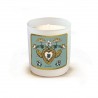 Bougie parfumée 220gr en verre blanc - De tout mon coeur
