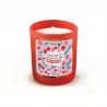 Bougie parfumée 220gr en verre rouge- Coeur de rockeur *