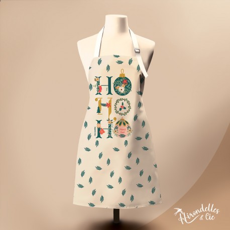 Apron 100% organic cotton (GOTS) - Ho ho ho