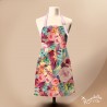 Tablier 100% coton biologique  - Floral rose