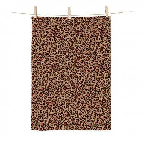Towel 100% organic cotton (GOTS) - Leopard