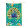 Torchon 100% coton biologique - Paon-paon-pidou