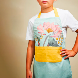 Organic kitchen apron kids Nelumbo - Chic Mic