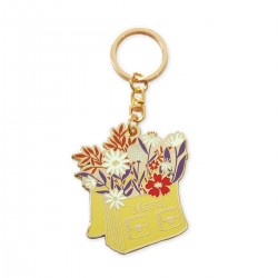 Porte-clés en métal - Bouquet d'amour (merci cartable)