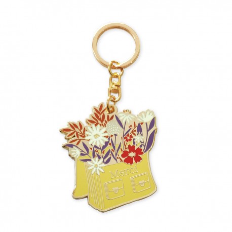 Porte-clés en métal - Bouquet d'amour (merci cartable)