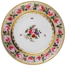 Plate - Pink roses