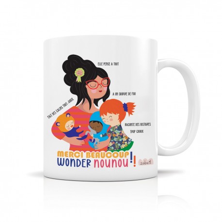 Mug ceramic 350ml - Merci wonder nounou