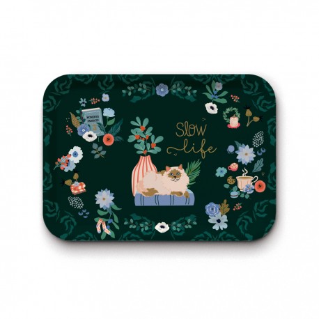 Tray recycled kraft (42x30 cm) - Slow life