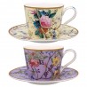 Lot de 2 tasses et soucoupes assorties en porcelaine- W.Kilburn (mix)