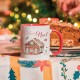 Mug ceramic 350ml (red inside and handle) - Délices Noël