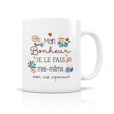 Mug céramique 350ml - Slow life (je fais mon bonheur)