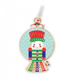 Décoration de Noël à suspendre (10 cm)- Noël Funky (nutcracker boule)