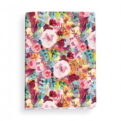 Carnet de notes A5 couverture souple - Floral rose