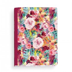 Carnet de notes A5 couverture souple - Floral rose