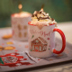 Mug céramique 350ml (int/anse rouge) - Délices de Noël