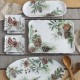 Set 4 assiettes carrées petit modèle mélamine - White Spruce