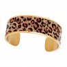 Brass bracelet 20mm - Leopard