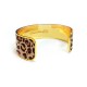 Brass bracelet 20mm - Leopard