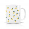 Mug ceramic 350ml - Portrait d'un oiseau (citron pattern)