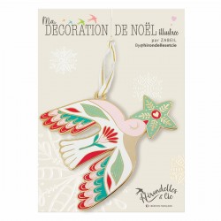 Décoration de Noël à suspendre (10 cm) - Maison bonbon (hirondelle)