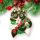 Christmas adornment - Maison bonbon (chat)