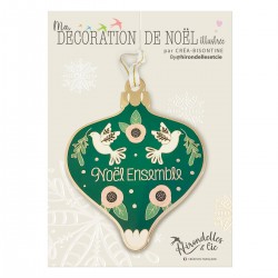 Décoration de Noël à suspendre (10 cm) - Ho Ho Ho (Noël ensemble)