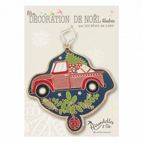 Décoration de Noël à suspendre (10 cm) - Joyeux Noël (pick-up)