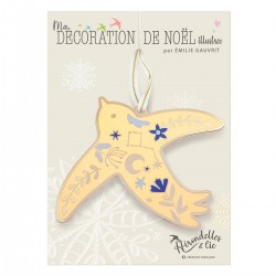 Décoration de Noël à suspendre (10 cm) - Scandy winter (beige)